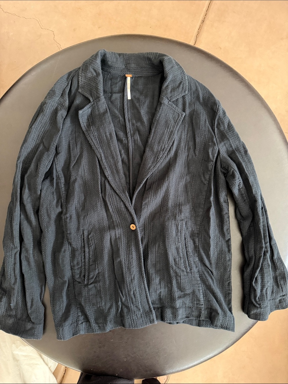 Free People black blazer size medium may fit a large loose fit unstructured